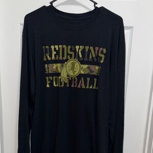 Team Apparel Black and Camouflage Redskins Football Long Sleeve Shirt